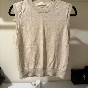 Aritzia Babaton Cream Sleeveless Tank Top